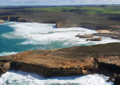View of Great ocean road from above