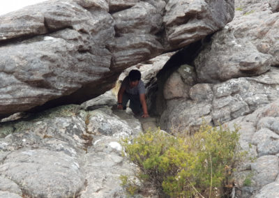 Crawling through the rock at Grampians