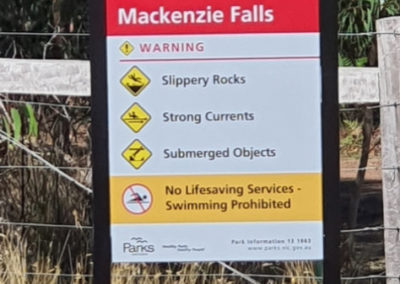 Mackenzie's Falls warning information
