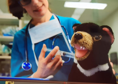 Teaching the children at Animal hospital