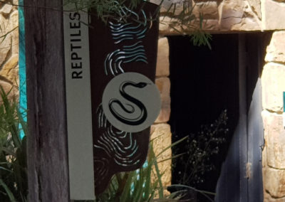 Reptile centre at wildlife park