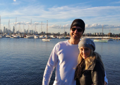 Melbourne city view from St Kilda Pier