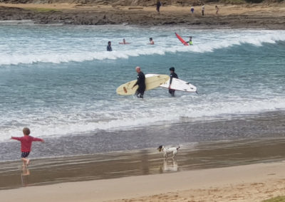Surfing at Lorne Great Ocean road