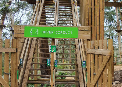 Entry to the obstacle course at Lorne livewire