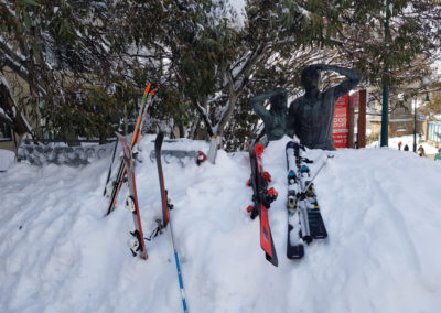 Ski left in the snow