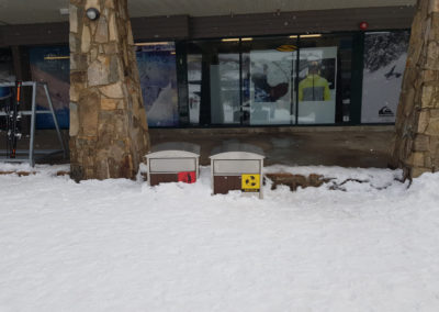 Looking for bins at Mt Buller