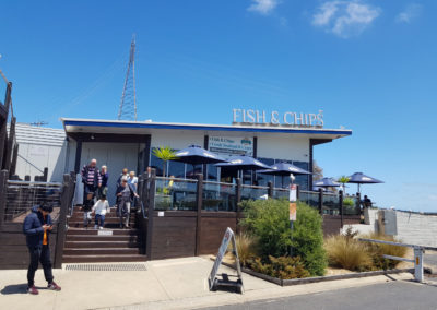 Fish and chips at Sanremo Phillip Island