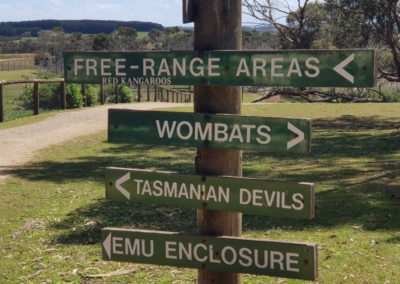 Directions at Phillip Island wildlife park