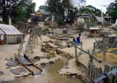 Panning for gold Sovereign hill