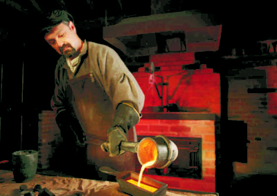 Gold pouring at Sovereign Hill