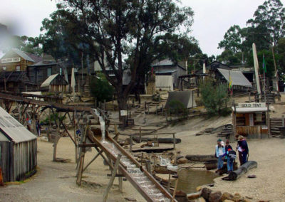 Panning for gold Sovereign hill