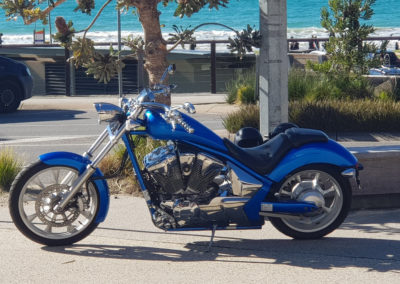 Classic motor bike on display