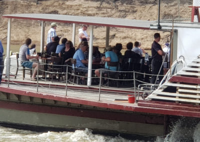 Relaxing on the paddle steamer