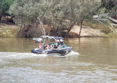 Speed boat on the river