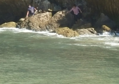 Trying to access the cave