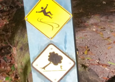 Warning on Great Ocean Road